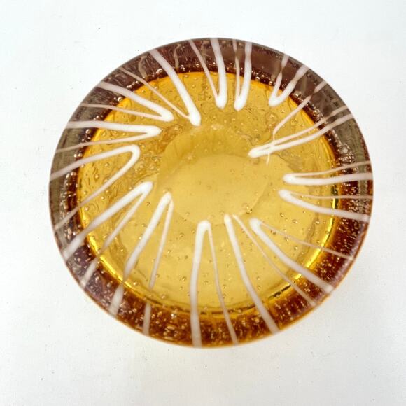 Venini For Disaronno Small Amber Ice Bucket Mid Century Art Glass - Picture 4 of 6